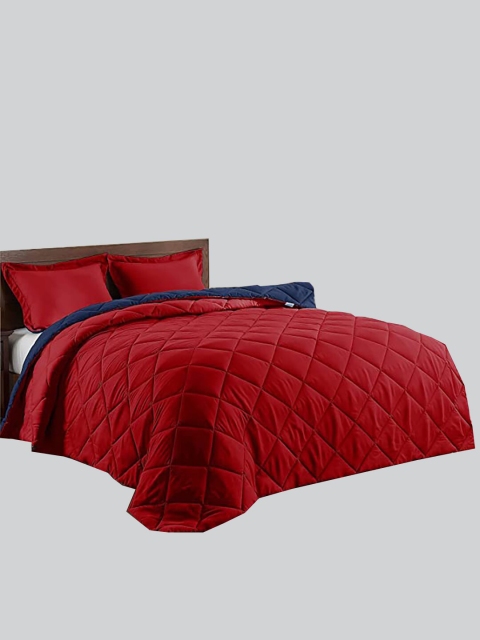 

RAASO Red & Navy Blue Microfiber AC Room Single Bed Blanket