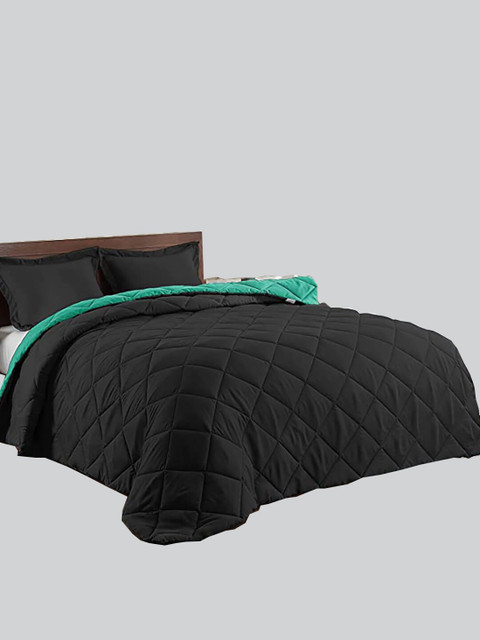 

RAASO Black & Green Microfiber AC Room Single Bed Blanket