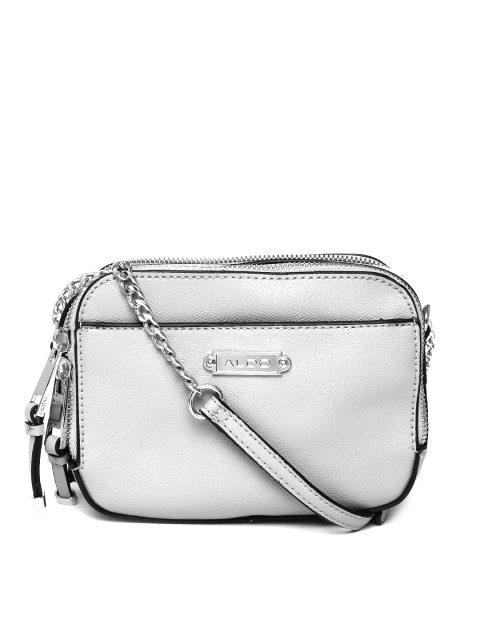 

ALDO Silver-Toned Solid Sling Bag