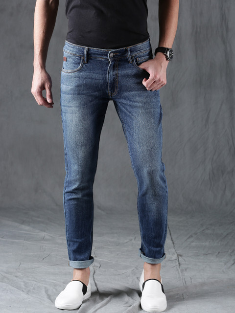 

WROGN Men Blue Slim Fit Mid-Rise Clean Look Stretchable Jeans