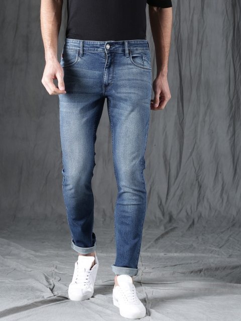 

WROGN Men Blue Slim Fit Mid-Rise Clean Look Stretchable Jeans