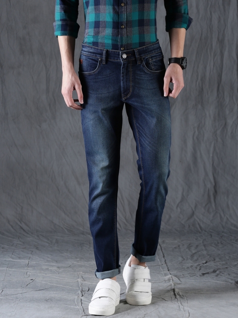 

WROGN Men Blue Slim Fit Mid-Rise Clean Look Stretchable Jeans