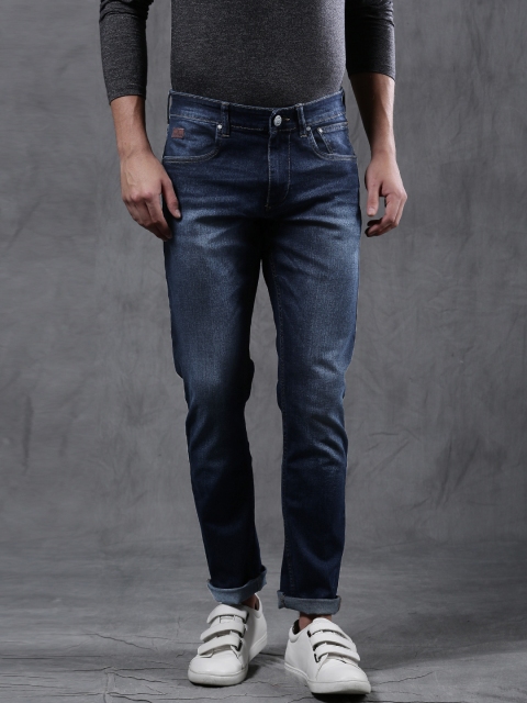 

WROGN Men Blue Slim Fit Mid-Rise Clean Look Stretchable Jeans