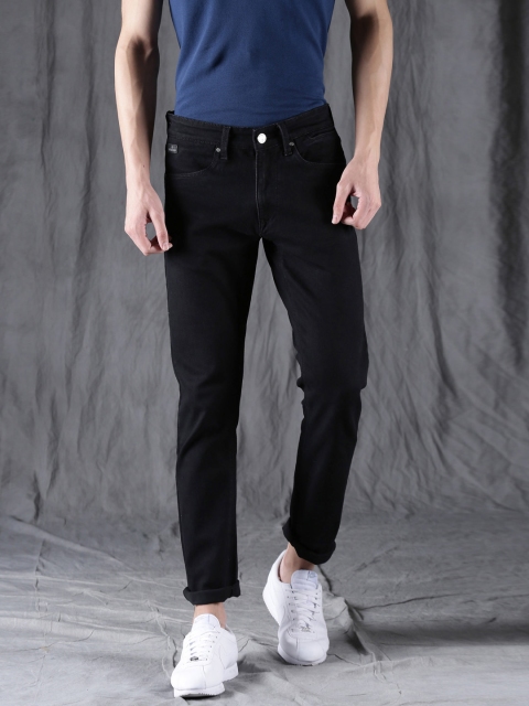 

WROGN Men Black Slim Fit Mid-Rise Clean Look Stretchable Jeans