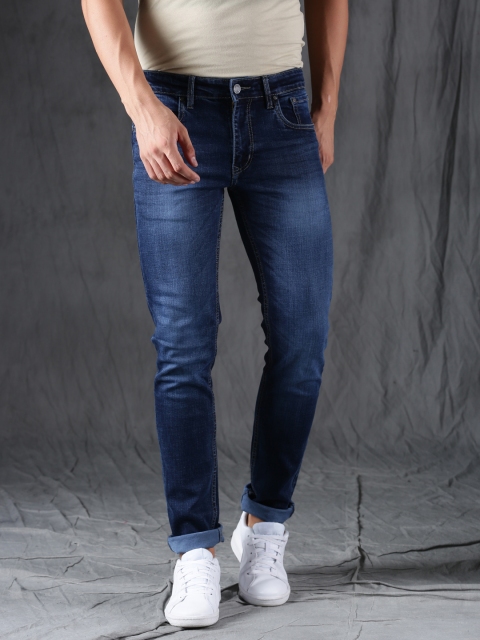 

WROGN Men Blue Slim Fit Mid-Rise Clean Look Stretchable Jeans