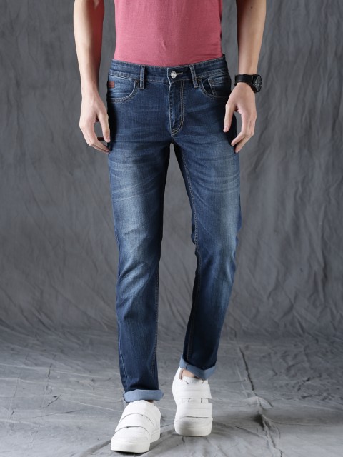

WROGN Men Blue Slim Fit Mid-Rise Clean Look Stretchable Jeans