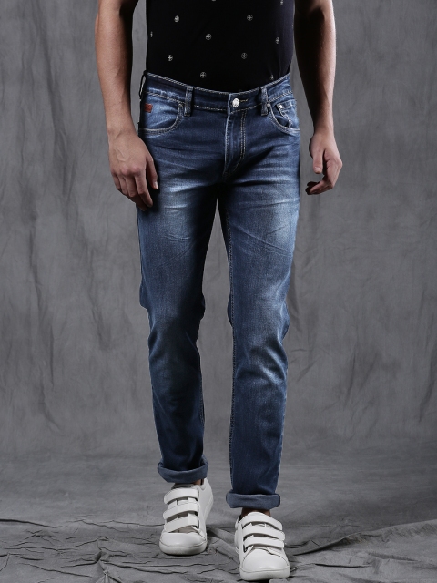 

WROGN Men Blue Slim Fit Mid-Rise Clean Look Stretchable Jeans