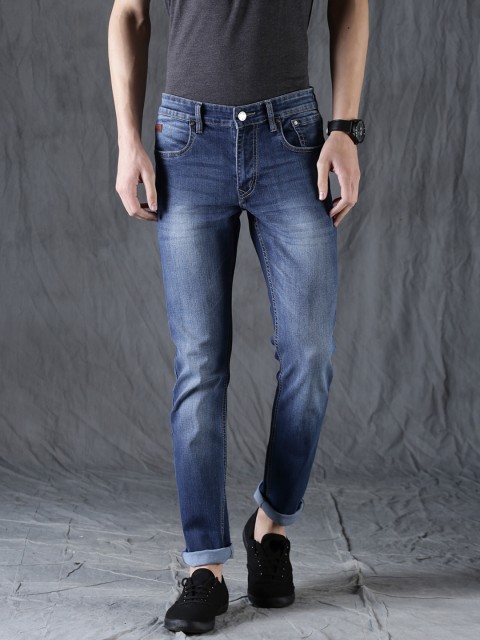 

WROGN Men Blue Slim Fit Mid-Rise Clean Look Stretchable Jeans