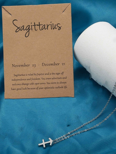 

Pinapes Adults Silver-Plated Sagittarius Necklace