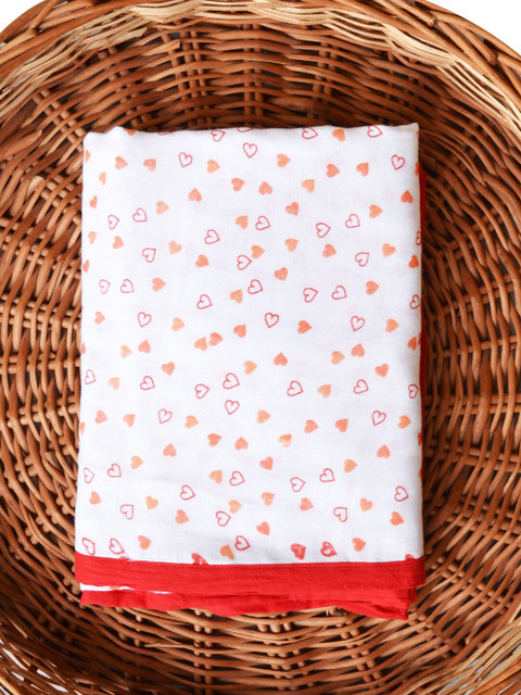 

Moms Home Red & White Floral AC Room 300 GSM Single Bed Dohar