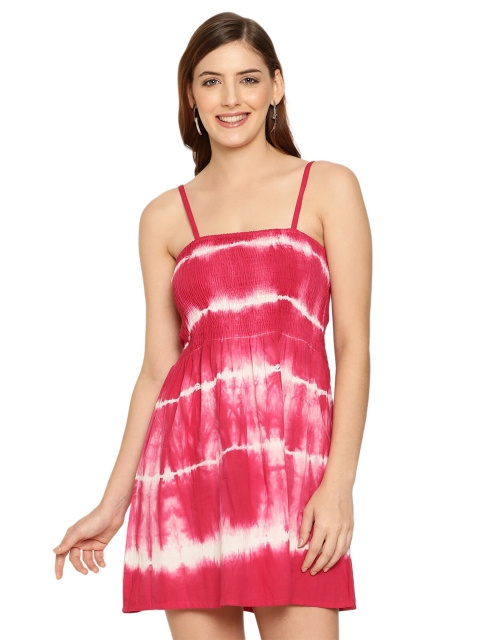 

Aawari Pink & White Tie and Dye Dress
