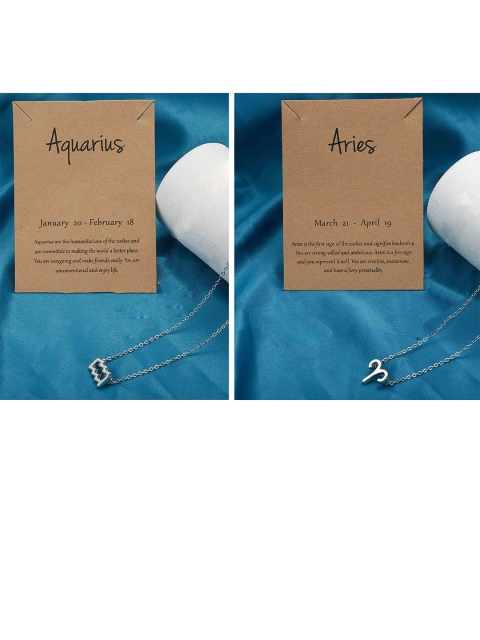 

Pinapes Set Of 2 Silver-Plated Necklace