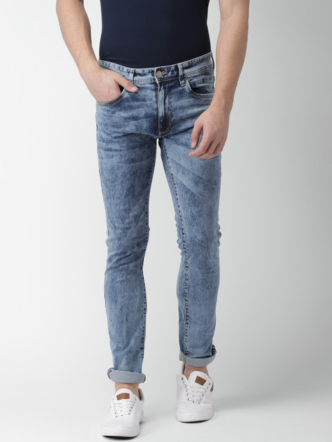 

Mast & Harbour Men Blue Skinny Fit Mid-Rise Clean Look Stretchable Jeans