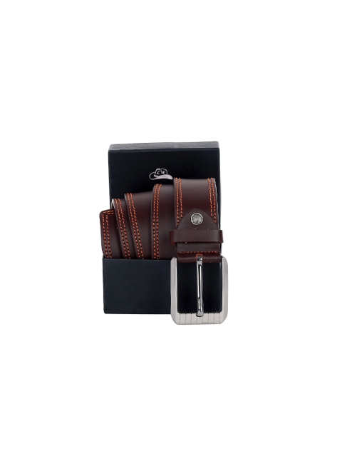 Leather World Men Brown Leather Belt