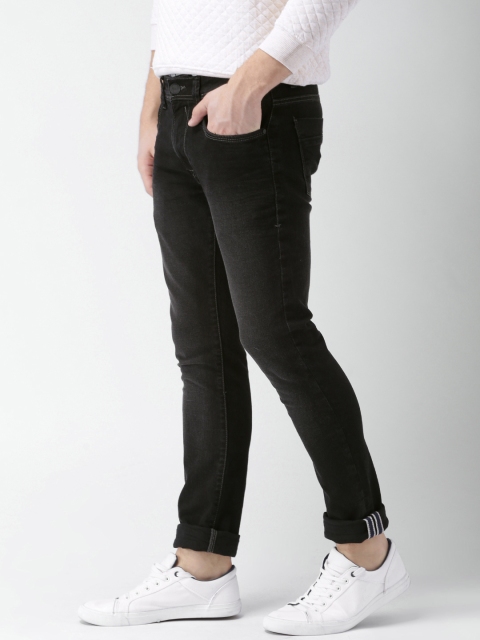 

Mast & Harbour Men Black Skinny Fit Mid-Rise Clean Look Stretchable Jeans