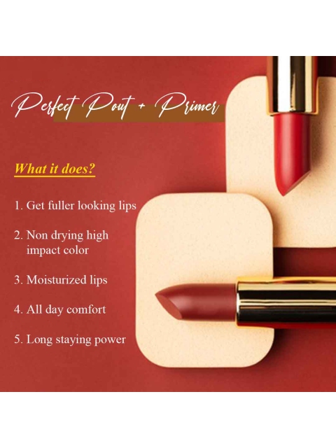

BeautyRelay London Long Lasting Perfect Pout And Primer Lipstick, 3.5g, Na