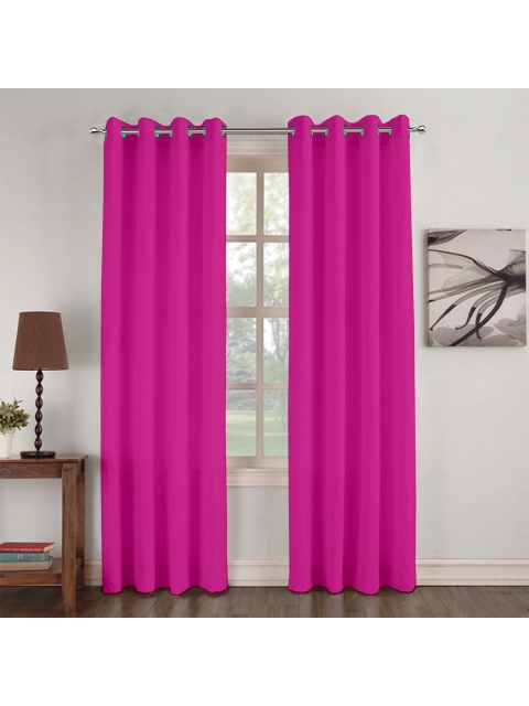 

Lushomes Fuchsia Set of 2 Door Curtain