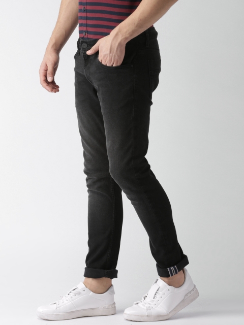 

Mast & Harbour Men Black Skinny Fit Mid-Rise Clean Look Stretchable Jeans