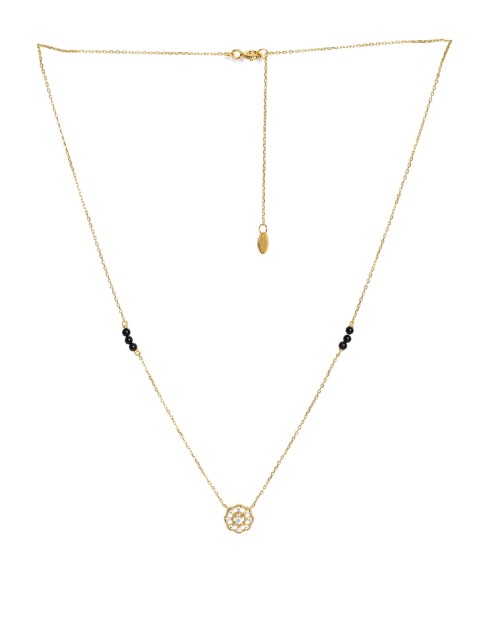 

PALMONAS 18K Gold-Plated 925 Sterling Silver Stone Studded Mangalsutra