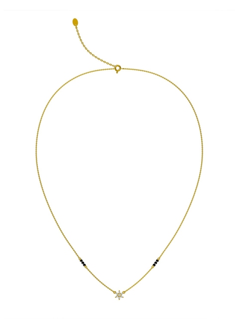 

PALMONAS 18K Gold-Plated 925 Sterling Silver Stone Studded Mangalsutra
