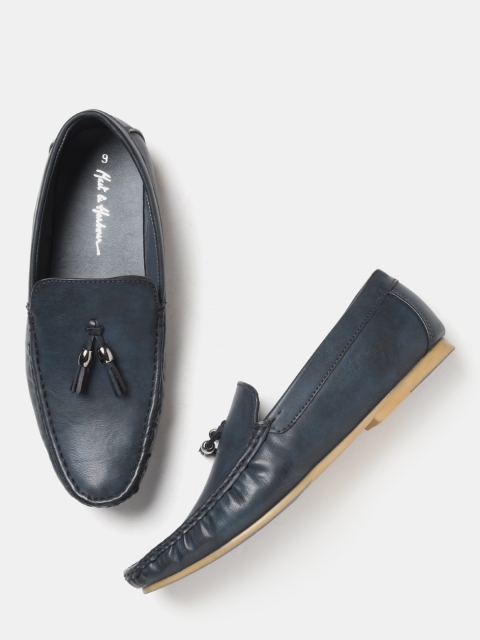 

Mast & Harbour Men Navy Blue Tasselled Loafers
