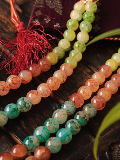 

Unnati Silks Women Layered Beaded Necklace, Multi