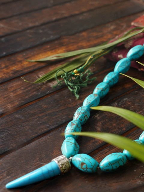

Unnati Silks Women Blue Amravati Ocean Beads Necklace