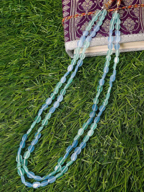 

Unnati Women Silks Blue & Green Artificial Beads Necklace