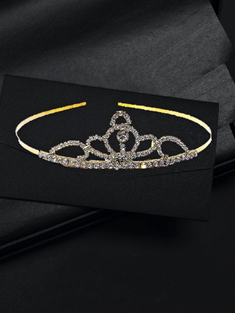 

Proplady Girls Gold-Toned & White Embellished Tiara