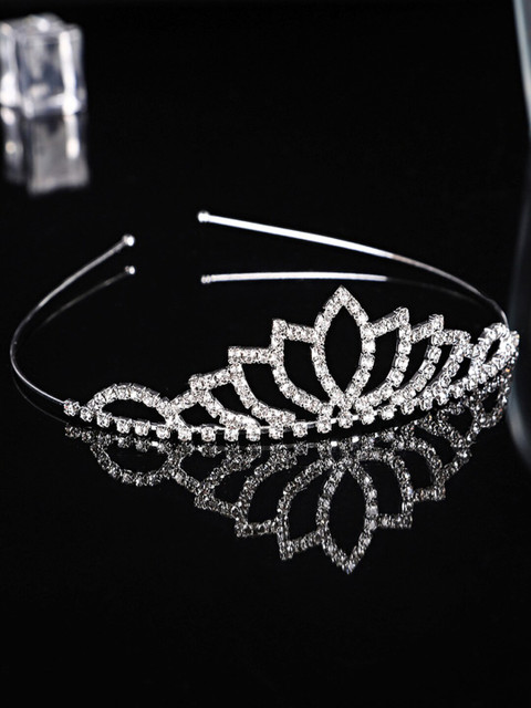 

Proplady Girls Silver-Toned Embellished Tiara