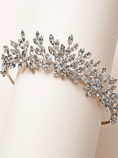 

Proplady Girls Rose Gold & White Embellished Tiara