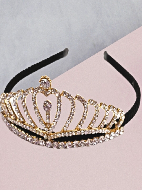 

Proplady Girls Rose Gold & White Embellished Tiara