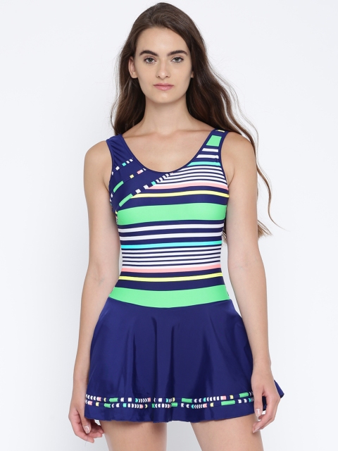 

Heart 2 Heart Navy & White Striped Swimming Dress SW11044BANDN, Navy blue