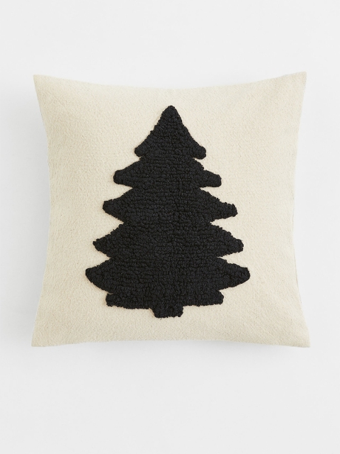

H&M Tufted Cotton Cushion Cover, Beige