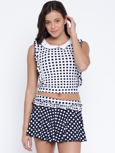 

Heart 2 Heart White & Black Printed Swimwear SW11065CHESW