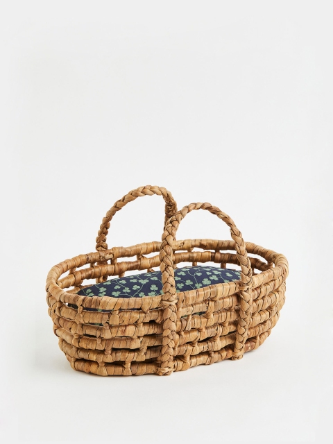 

H&M Beige Textured Braided Toy Basket