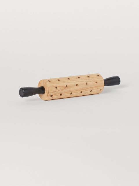 

H&M Black Patterned Wooden Rolling Pink