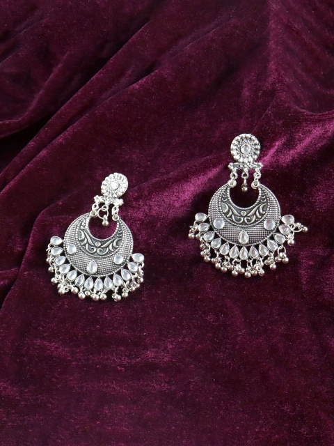 

Krelin Women Silver-Toned Classic Drop Earrings