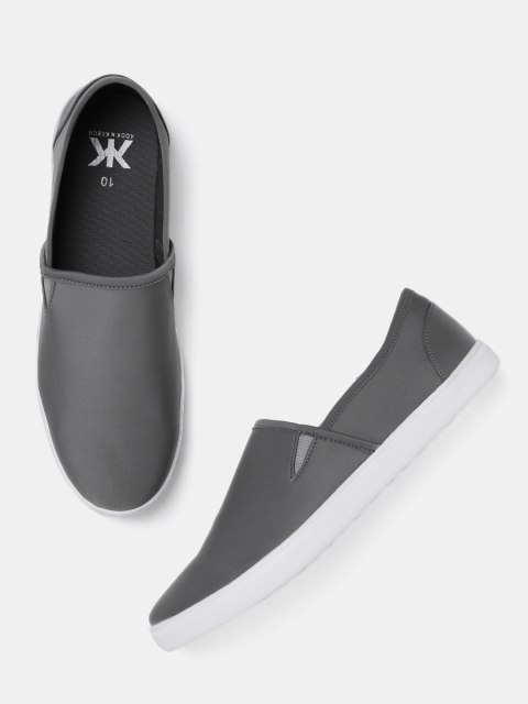 

Kook N Keech Men Grey Slip-On Sneakers
