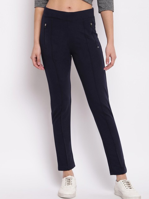 

Marvel Women Navy Blue Solid Track Pants