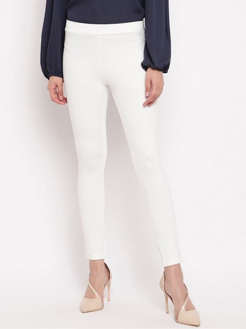

Marvel Women White Woven Jeggings