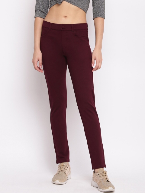 

Marvel Women Maroon Woven High Rise Jeggings