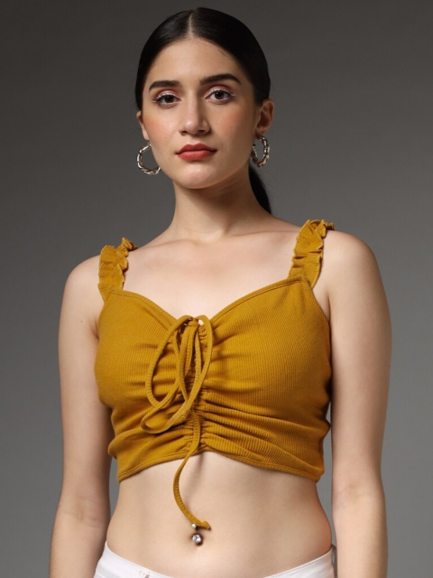 

Darzi Yellow Bralette Crop Top