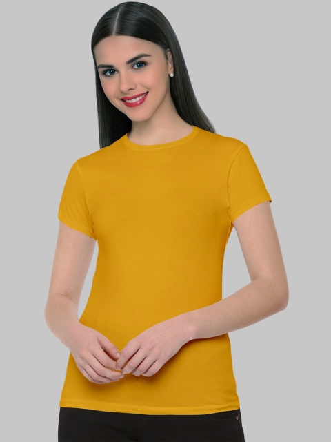 

Pootlu Women Yellow T-shirt