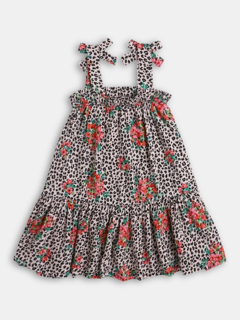 

Hopscotch Girls Brown Animal A-Line Dress