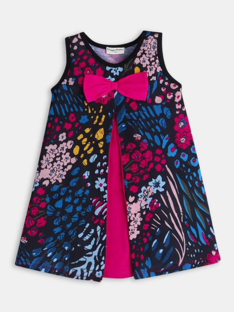 

Hopscotch Girls Black & Blue A-Line Dress