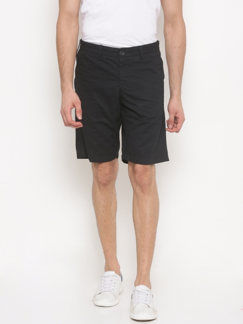 

Solly Jeans Co. by Allen Solly Men Black Printed Tailored Fit Chino Shorts
