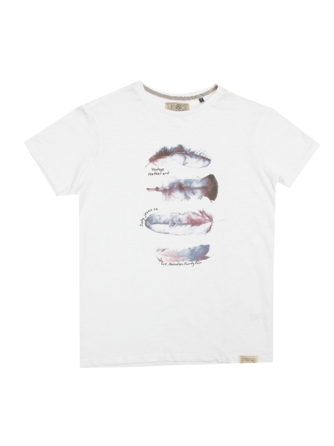 

Solly Jeans Co. Men White Printed Round Neck T-shirt