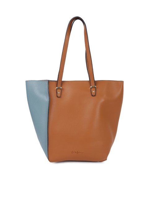 

Mast & Harbour Blue & Brown Colourblocked Shoulder Bag with Pouch