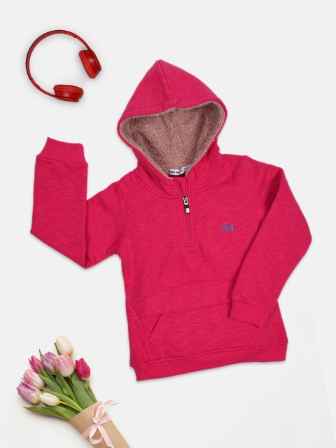 

Nins Moda Girls Magenta Hooded Sweatshirt